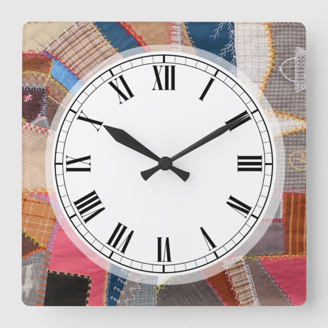 Horloge Carrée Quilter's (Recto)