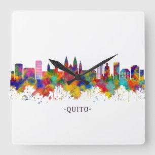 Horloge Carrée Quito Ecuador Skyline