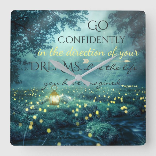 Horloge Carrée Quota de Whimsical Inspiring (Recto)