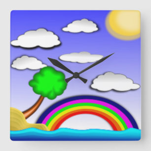 HORLOGE CARRÉE RAINBOWLAND