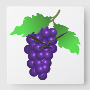 Horloge Carrée Raisins