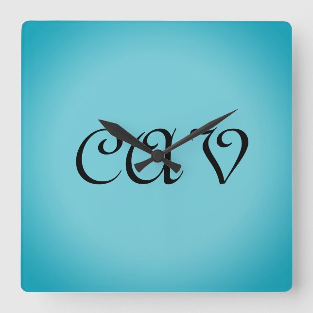 Horloge Carrée Recoleta Cornflower Bleu (Recto)