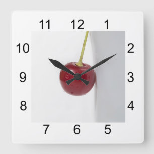 Horloge Carrée Red Cherry Berry
