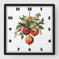 Red Christmas Baubles avec Holly Festive