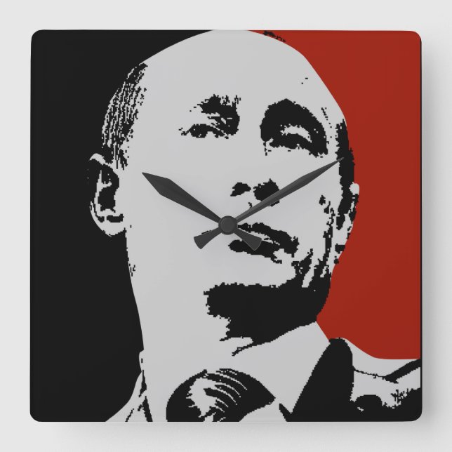 Horloge Carrée Red Vladimir Poutine (Recto)