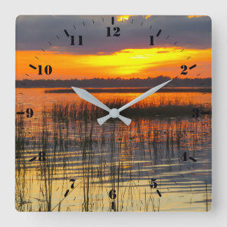 Horloge Carrée Réflexion du soleil