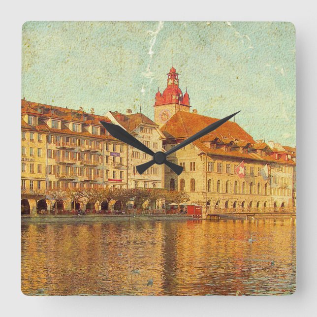 Horloge Carrée Reloj Cuadrado Polaroids from Lucerne (Recto)