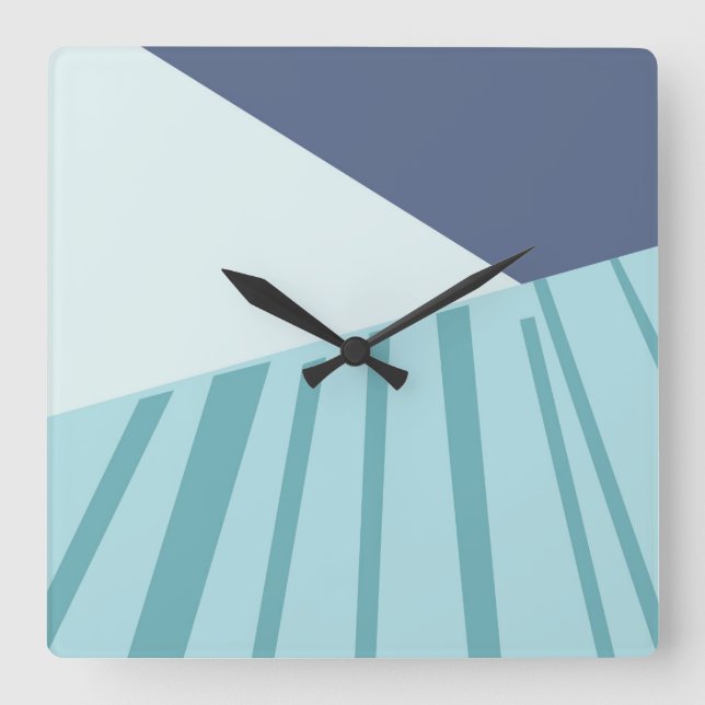 Horloge Carrée Reloj de pared blå (Recto)