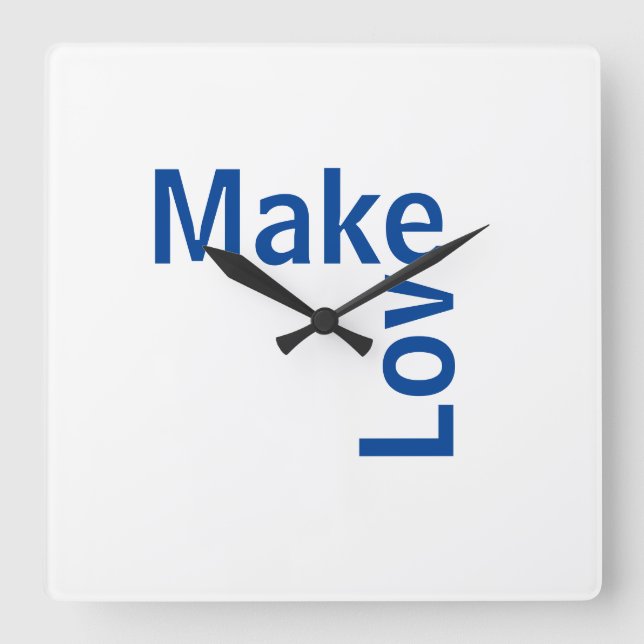 Horloge Carrée Reloj faire l'amour (Recto)