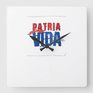 Horloge Carrée Reloj Patria y vida