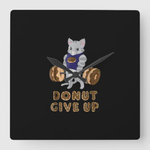 Horloge Carrée Remise en forme de chats - Gym pour levage de l'ar