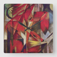 Renards par Franz Marc, Art cubiste abstrait vinta