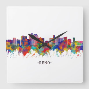 Horloge Carrée Reno Nevada Skyline