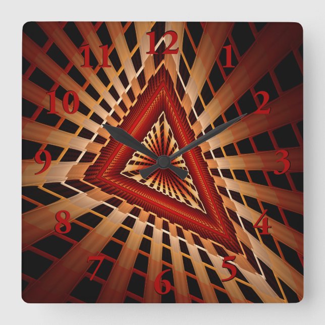 Horloge Carrée Réseau d'Imaginaires 3D Conception graphique fract