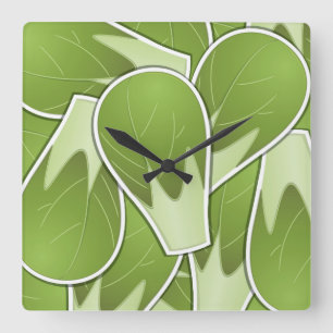 Horloge Carrée Ressorts de brosse funky