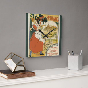 Horloge Carrée Restaurant Bar à bière et Café Art nouveau vintage