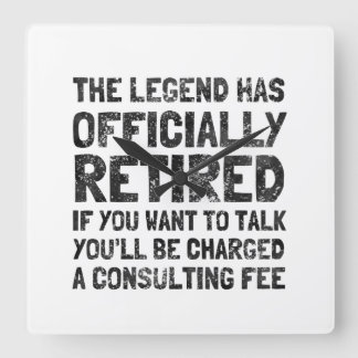 Horloge Carrée Rétired 2020