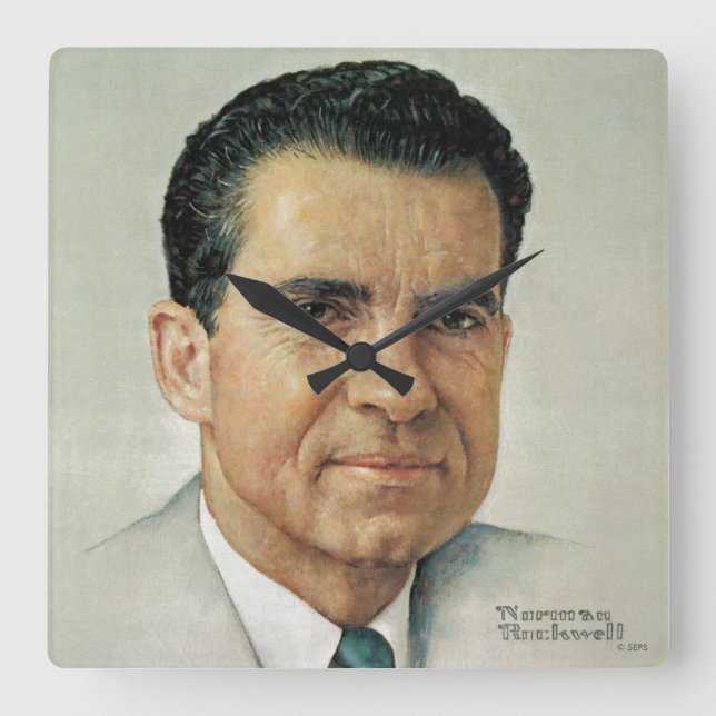 Horloge Carrée Richard Milhouse Nixon (Recto)