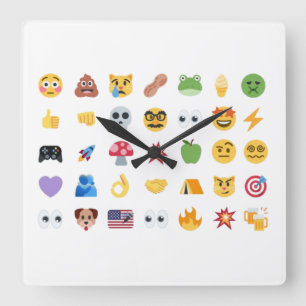 Horloge Carrée Roaring Kitty 35 Timeline Emoji GME MOASS DFV mème