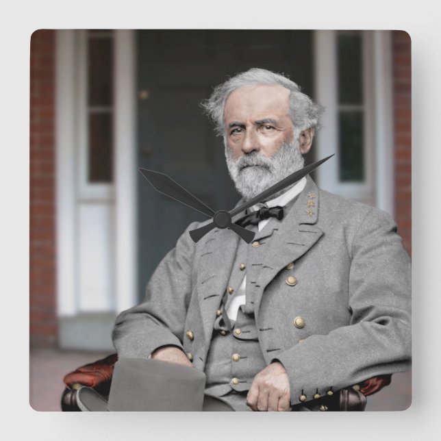Horloge Carrée Robert E. Lee Square Wall Clock (Recto)