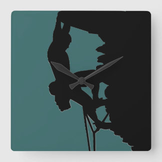 Horloge Carrée Rock climbing clock