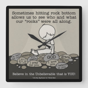 Horloge Carrée Rock inférieur