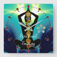 RODE D'ASCLEPIUS 7 CHAKRAS, YOGA LOTUS POSE Bleu