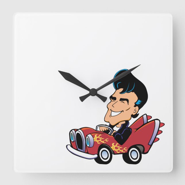 Horloge Carrée Rodeur à chaud (Recto)