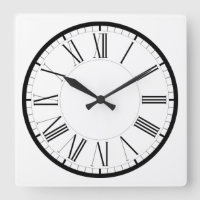 Römische Ziffern rund schwarz weiss klassische