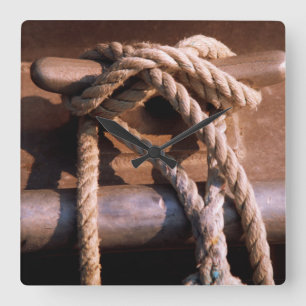 Horloge Carrée Rope Tied To A Boat Tie