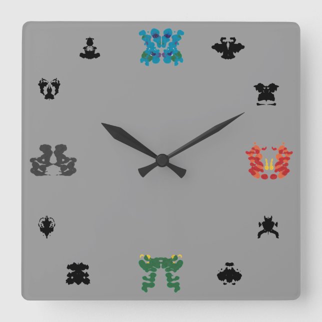 Horloge Carrée Rorschach Wall-Clock (Recto)