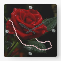 Rose & Daimonds Clock- personalize if desired