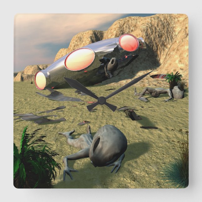 Horloge Carrée Roswell (Recto)