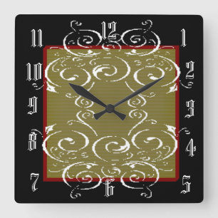 Horloge Carrée Rouleau