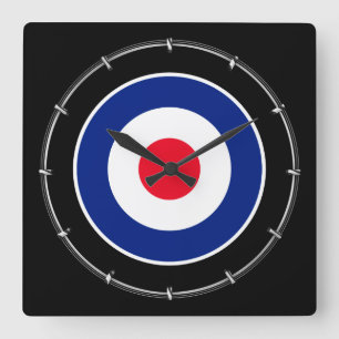 Horloge Carrée Roundel Classic Target Graphic