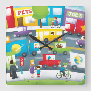 Horloge Carrée Rue de ville