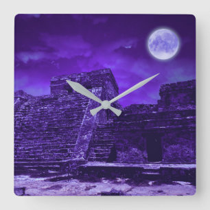 Horloge Carrée Ruines mayas   Tulum Mexico