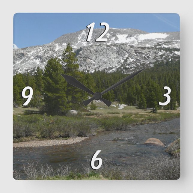 Horloge Carrée Ruisseau de montagne de High Country II à Yosemite (Recto)