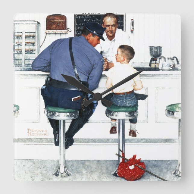 Horloge Carrée Runaway (Recto)