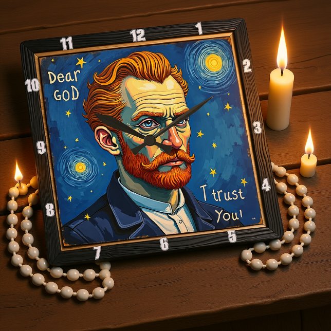 Horloge Carrée rust in the Celestial Night Art (Créateur téléchargé)