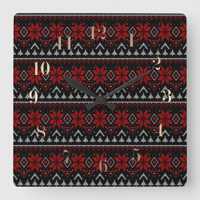 Horloge Carrée Scandinavian (Recto)