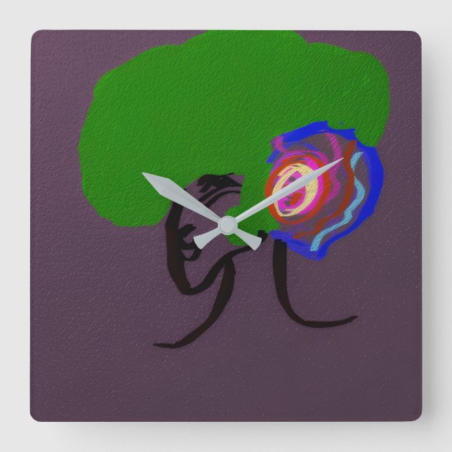 Horloge Carrée Sci-fi Seashell Creature  (Recto)