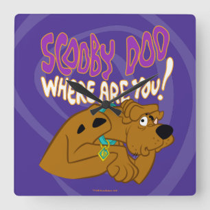 Horloge Carrée Scooby-Doo effrayé