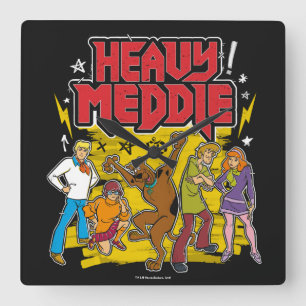 Horloge Carrée Scooby-Doo   Graphique "Lourde Médaille"