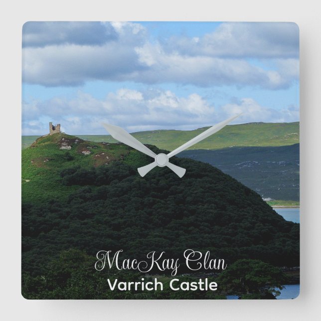 Horloge Carrée Scottish Varrich Castle MacKay Clan (Recto)