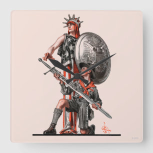 Horloge Carrée Scout et liberté de garçon