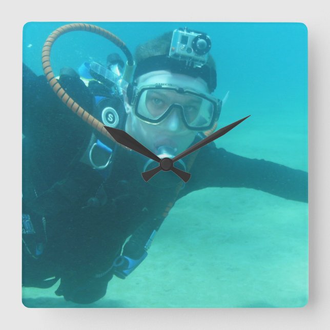 Horloge Carrée Scuba (Recto)