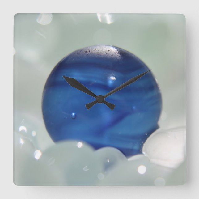 Horloge Carrée Sea Glass (Recto)