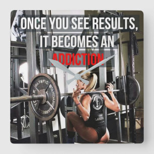 Horloge Carrée Séance d'entraînement de motivation