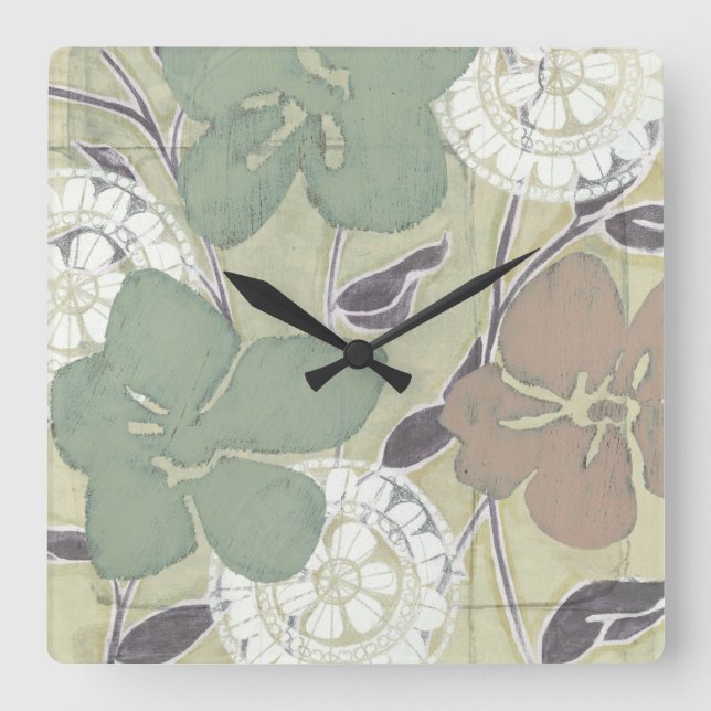 Horloge Carrée Serene Pastels II (Recto)